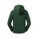 Sudadera con capucha y cremallera niño R-266b-0. Color verde botella.