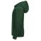 Sudadera con capucha y cremallera niño R-266b-0. Color verde botella.