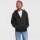Sudadera con capucha y cremallera niño R-266b-0. Color negro.