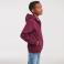 Sudadera con capucha y cremallera niño R-266b-0. Color burdeos.