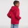 Sudadera con capucha y cremallera niño R-266b-0. Color rojo clásico.
