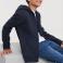 Sudadera con capucha y cremallera niño R-266b-0. Color marino.