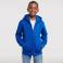 Sudadera con capucha y cremallera niño R-266b-0. Color royal brillante.