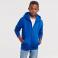 Sudadera con capucha y cremallera niño R-266b-0. Color royal brillante.