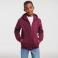 Sudadera con capucha y cremallera niño R-266b-0. Color burdeos.