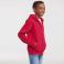 Sudadera con capucha y cremallera niño R-266b-0. Color rojo clásico.