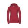 Sudadera con capucha mujer R-265f-0. Color rojo clásico.