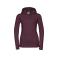 Sudadera con capucha mujer R-265f-0. Color burdeos.