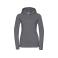 Sudadera con capucha mujer R-265f-0. Color gris medio.