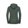 Sudadera con capucha mujer R-265f-0. Color verde botella.