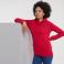 Sudadera con capucha mujer R-265f-0. Color rojo clásico.