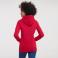 Sudadera con capucha mujer R-265f-0. Color rojo clásico.