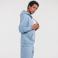 Sudadera con capucha hombre R-265m-0. Color mineral blue.