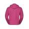 Sudadera con capucha y cremallera hombre R-266m-0. Color rosa.