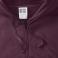 Sudadera con capucha y cremallera hombre R-266m-0. Color burdeos.