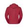 Sudadera con capucha y cremallera hombre R-266m-0. Color rojo clásico.