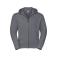 Sudadera con capucha y cremallera hombre R-266m-0. Color gris medio.