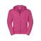 Sudadera con capucha y cremallera hombre R-266m-0. Color rosa.
