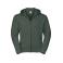 Sudadera con capucha y cremallera hombre R-266m-0. Color verde botella.