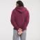 Sudadera con capucha y cremallera hombre R-266m-0. Color burdeos.