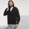 Sudadera con capucha y cremallera hombre R-266m-0. Color negro.