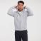 Sudadera con capucha y cremallera hombre R-266m-0. Color light oxford.