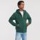 Sudadera con capucha y cremallera hombre R-266m-0. Color verde botella.