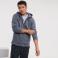 Sudadera con capucha y cremallera hombre R-266m-0. Color gris medio.