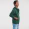 Sudadera con capucha y cremallera hombre R-266m-0. Color verde botella.