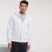Sudadera con capucha y cremallera hombre R-266m-0. Color blanco.