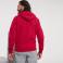 Sudadera con capucha y cremallera hombre R-266m-0. Color rojo clásico.
