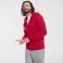 Sudadera con capucha y cremallera hombre R-266m-0. Color rojo clásico.