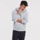 Sudadera con capucha y cremallera hombre R-266m-0. Color light oxford.