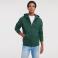 Sudadera con capucha y cremallera hombre R-266m-0. Color verde botella.