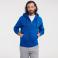 Sudadera con capucha y cremallera hombre R-266m-0. Color royal brillante.