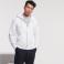 Sudadera con capucha y cremallera hombre R-266m-0. Color blanco.