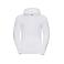 Sudadera con capucha unisex R-575m-0. Color blanco.