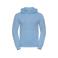 Sudadera con capucha unisex R-575m-0. Color azul cielo.