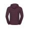 Sudadera con capucha unisex R-575m-0. Color burdeos.