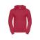 Sudadera con capucha unisex R-575m-0. Color rojo clásico.