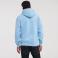 Sudadera con capucha unisex R-575m-0. Color azul cielo.