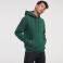 Sudadera con capucha unisex R-575m-0. Color verde botella.