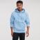 Sudadera con capucha unisex R-575m-0. Color azul cielo.