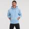 Sudadera con capucha unisex R-575m-0. Color azul cielo.