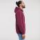 Sudadera con capucha unisex R-575m-0. Color burdeos.