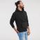 Sudadera con capucha unisex R-575m-0. Color negro.