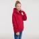 Sudadera con capucha niño R-575b-0. Color rojo clásico.