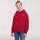 Sudadera con capucha niño R-575b-0. Color rojo clásico.