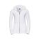 Sudadera con capucha y cremallera mujer R-266f-0. Color blanco.