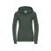 Sudadera con capucha y cremallera mujer R-266f-0. Color verde botella.